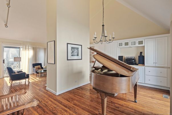 Chandelier, Interior, Living room, Piano, Wood Texture Flooring