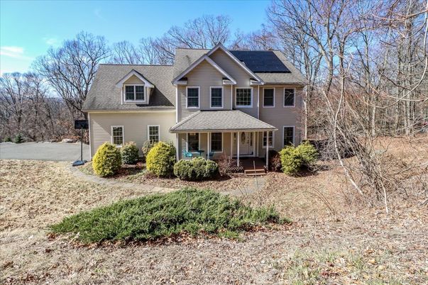 Attached, Exterior, Facade, Solar Panels, Farmhouse