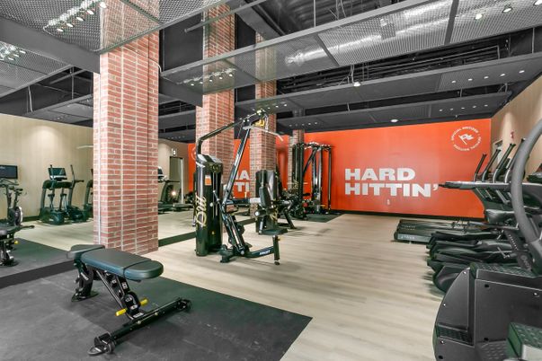 Fitness Equipment, Interior, Wood Texture Flooring