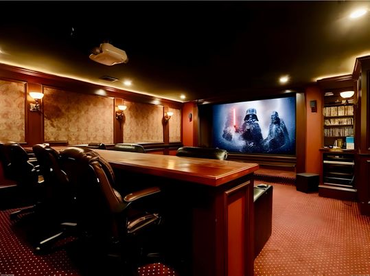 Home Theatre Room, Interior, Projection Screen, Recessed Lighting, Theatre Room