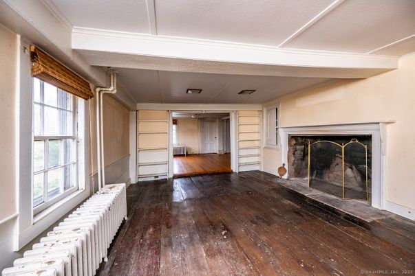 Empty room, Fireplace, Interior, Wood Texture Flooring