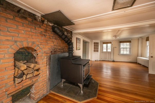 Fireplace, Interior, Stone Walls, Wood Texture Flooring