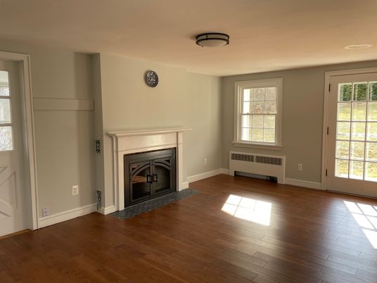 Empty room, Fireplace, Interior, Wood Texture Flooring