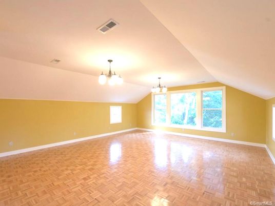 Chandelier, Empty room, Interior, Wood Texture Flooring