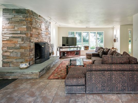 Fireplace, Interior, Living room, Stone Walls
