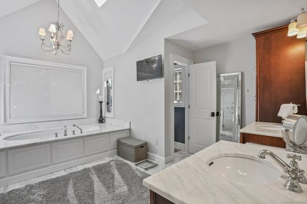 Bathroom, Chandelier, Dual Sink Vanities, Interior