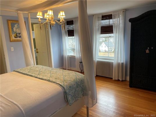 Bedroom, Chandelier, Interior, Wood Texture Flooring