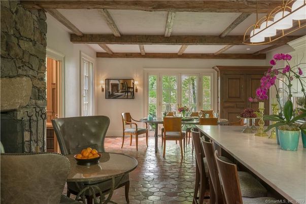 Dining room, Interior, Stone Walls, Wooden Beams
