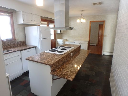 Interior, Kitchen, Pendant Lights, Wood Texture Flooring