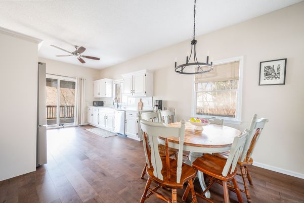 Chandelier, Dining room, Interior, Kitchen, Pendant Lights, Wood Texture Flooring