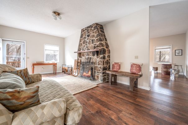 Fireplace, Interior, Wood Texture Flooring