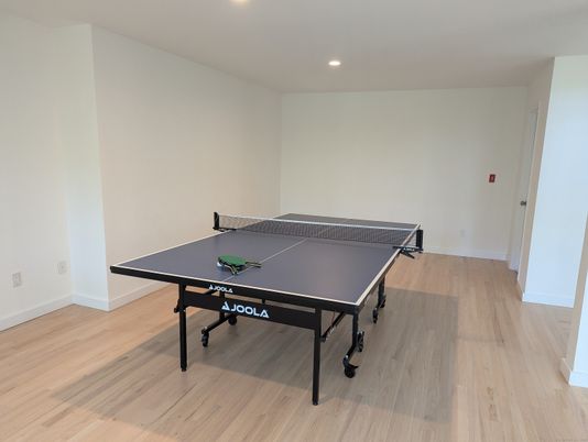 Game Room, Interior, Recessed Lighting, Wood Texture Flooring