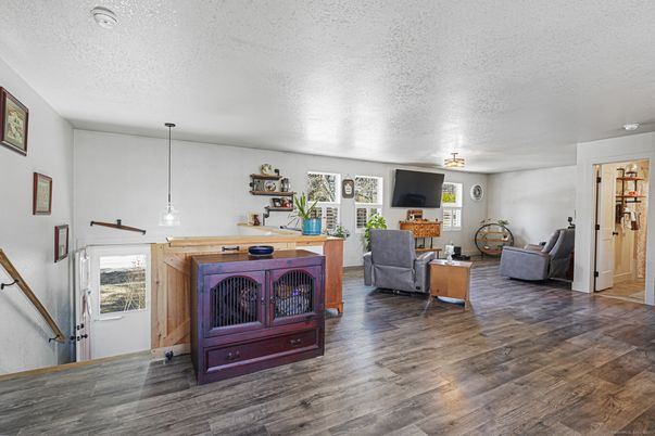 Interior, Living room, Pendant Lights, Wood Texture Flooring
