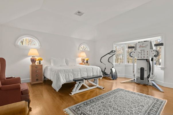 Bedroom, Fitness Equipment, Interior, Wood Texture Flooring