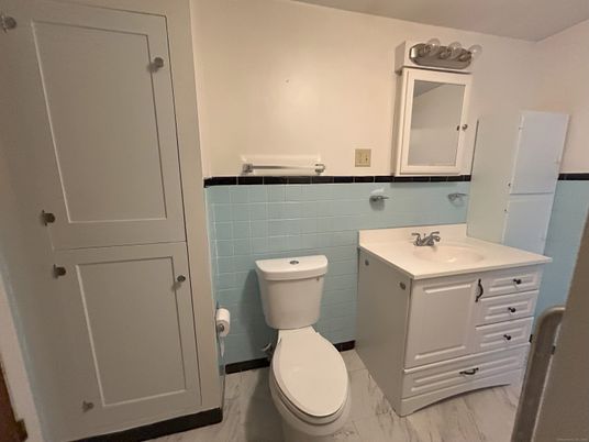 Bathroom, Dual Sink Vanities, Interior, Marble, Wood Texture Flooring