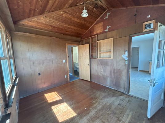 Empty room, Interior, Wooden Ceilings, Wood Texture Flooring, Wooden Walls