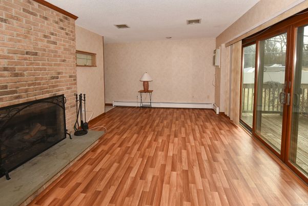 Fireplace, Interior, Stone Walls, Wood Texture Flooring