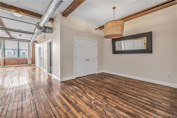 Empty room, Interior, Wooden Beams, Wood Texture Flooring