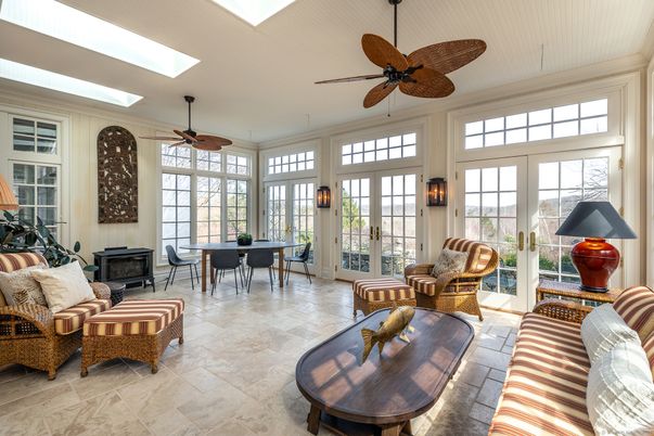 Dining room, Fireplace, Interior, Living room, Sun Room