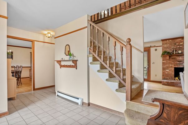 Fireplace, Interior, Wood Texture Flooring
