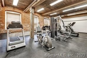 Fitness Equipment, Gym, Interior, Stone Walls, Wooden Beams, Wooden Ceilings