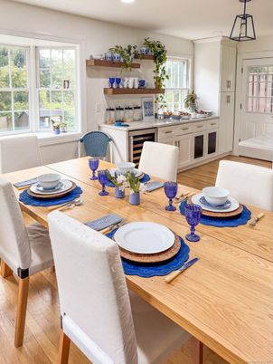 Dining room, Interior, Kitchen, Recessed Lighting, Wood Texture Flooring