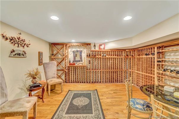 Interior, Recessed Lighting, Wine Storage, Wood Texture Flooring