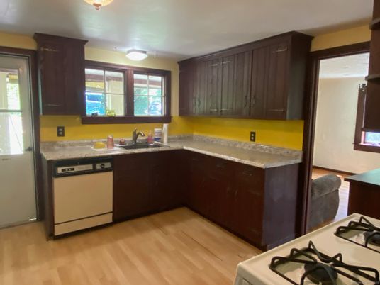Interior, Kitchen, Wood Texture Flooring