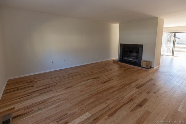 Empty room, Fireplace, Interior, Wood Texture Flooring