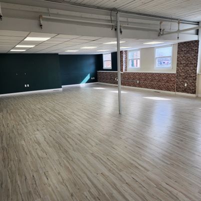 Empty room, Interior, Stone Walls, Wood Texture Flooring