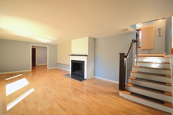Empty room, Fireplace, Interior, Wood Texture Flooring