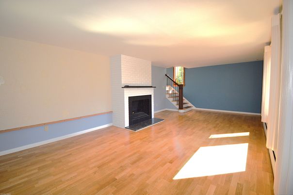 Empty room, Fireplace, Interior, Wood Texture Flooring