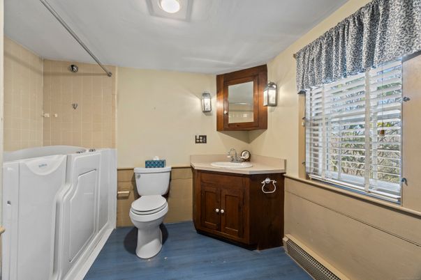 Bathroom, Interior, Wood Texture Flooring