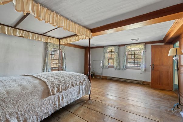 Bedroom, Interior, Wooden Beams, Wood Texture Flooring