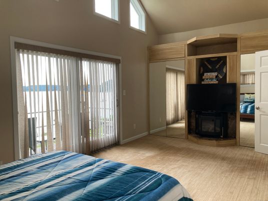 Bedroom, Fireplace, Interior