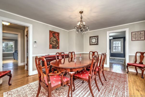 Chandelier, Dining room, Interior, Wood Texture Flooring
