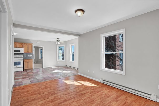 Empty room, Interior, Kitchen, Wood Texture Flooring