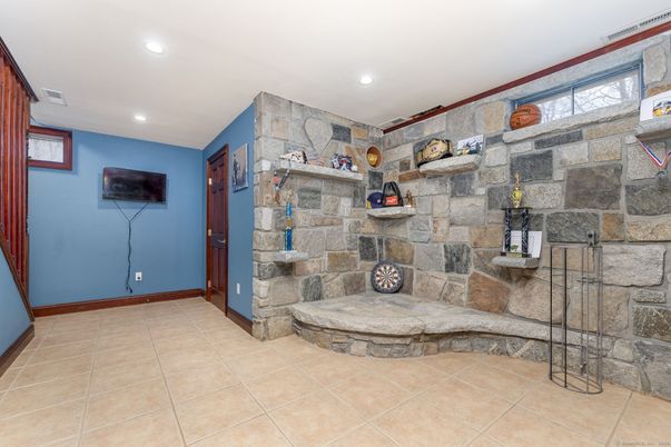 Interior, Recessed Lighting, Stone Walls