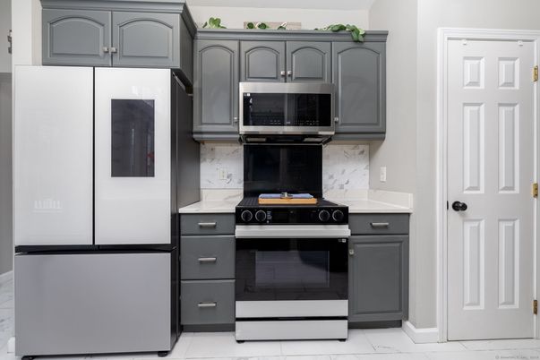Interior, Kitchen, Marble, Stainless Steel Appliances