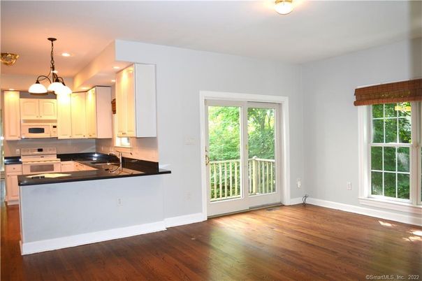 Chandelier, Interior, Kitchen, Pendant Lights, Recessed Lighting, Wood Texture Flooring