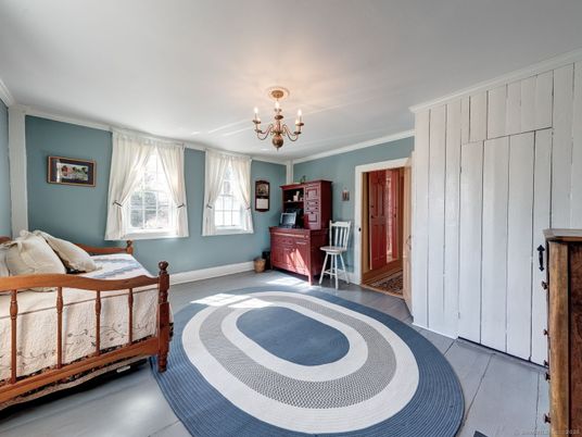 Bedroom, Chandelier, Interior, Wood Texture Flooring