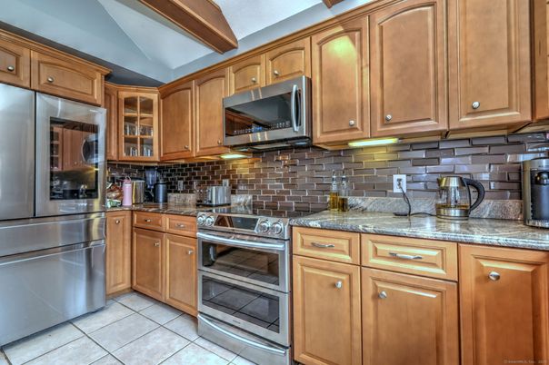 Interior, Kitchen, Stainless Steel Appliances, Wooden Beams