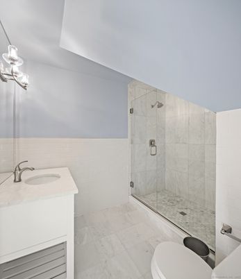 Bathroom, Glass Shower, Interior, Marble, Marble Walls