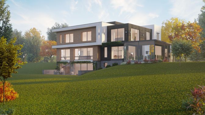 Backyard, Exterior, Facade, Modern
