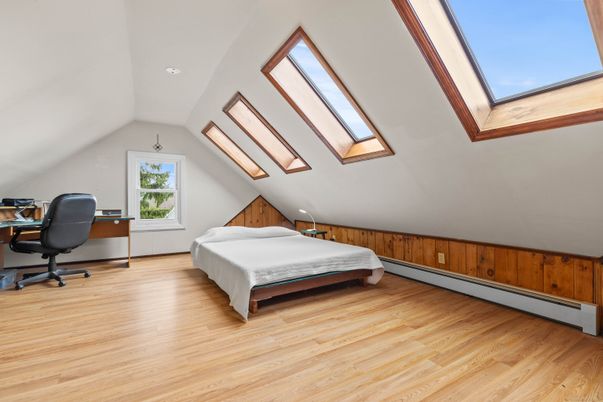 Bedroom, Home Office, Interior, Wood Texture Flooring