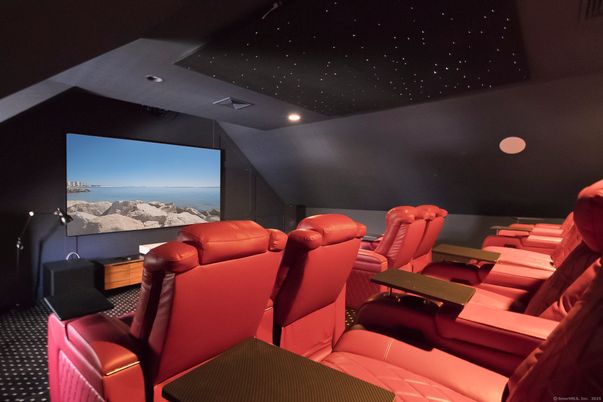 Home Theatre Room, Interior, Projection Screen, Recessed Lighting, Theatre Room