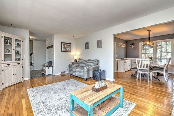 Chandelier, Dining room, Interior, Wood Texture Flooring