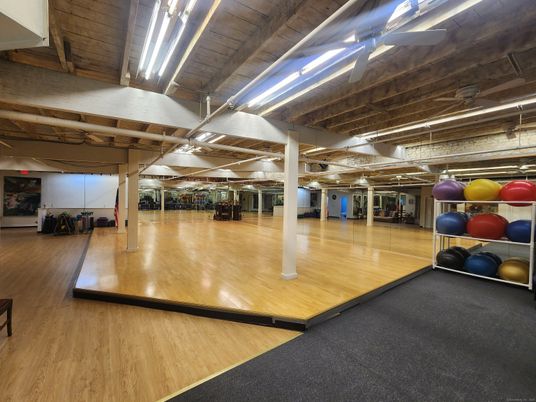Fitness Equipment, Interior, Wooden Beams, Wood Texture Flooring