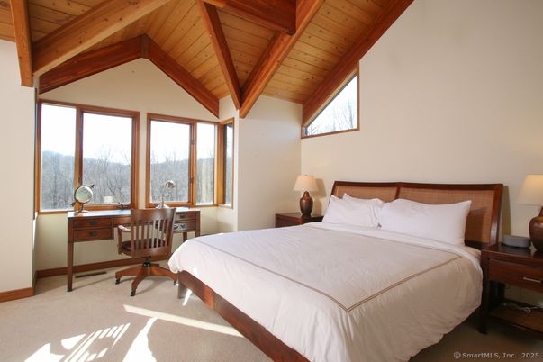 Bedroom, Home Office, Interior, Wooden Beams, Wooden Ceilings