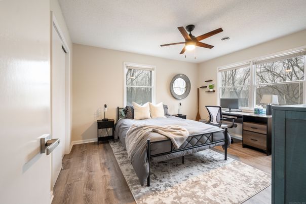 Bedroom, Home Office, Interior, Wood Texture Flooring